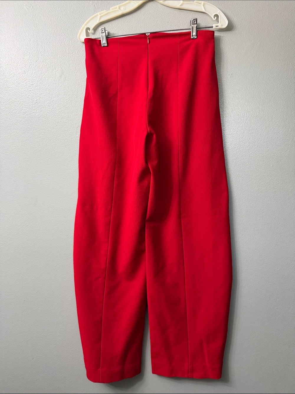 Zara Low Rise Red Pants Trousers Limited Edition Small Studio Red Tailored Pants
